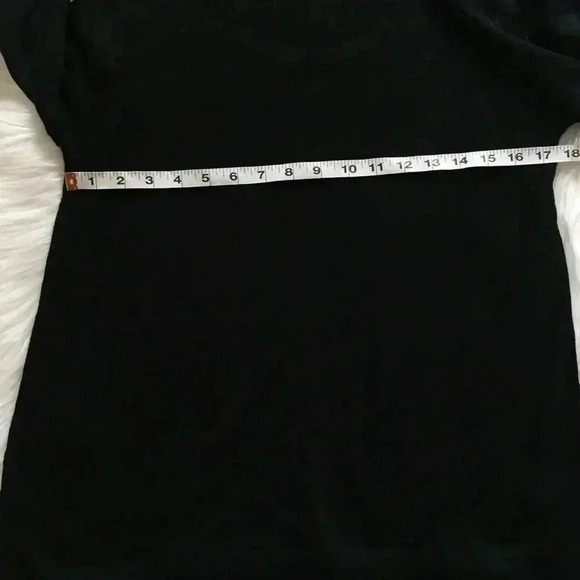 Loft Basic Black Scoop Neck Wool Blend Sweater - Picture 4 of 7